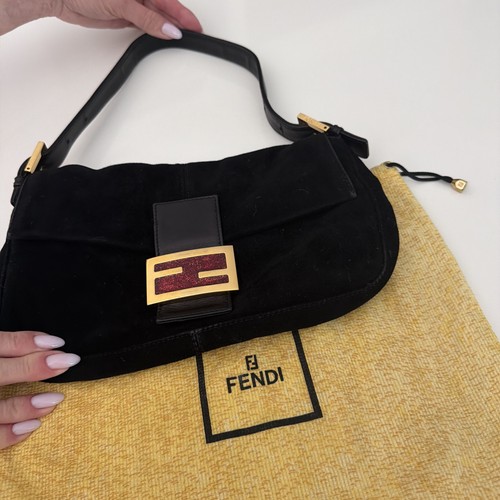 Baguette fendi camoscio - in,